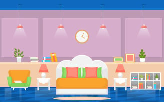 Sleeping Bedroom Design - Illustration