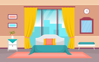 Sleeping Room Interior - Illustration