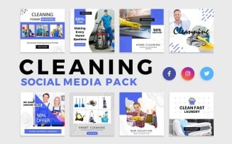 Cleaning Services Social Media Template