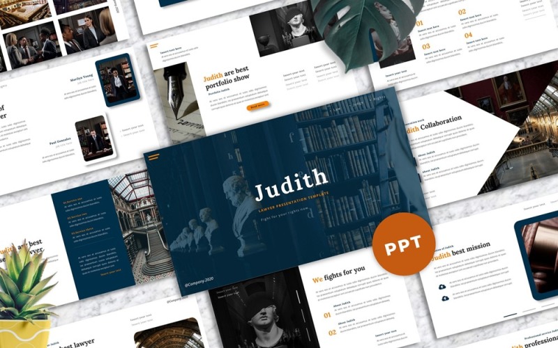 Judith - Lawyer PowerPoint template PowerPoint Template