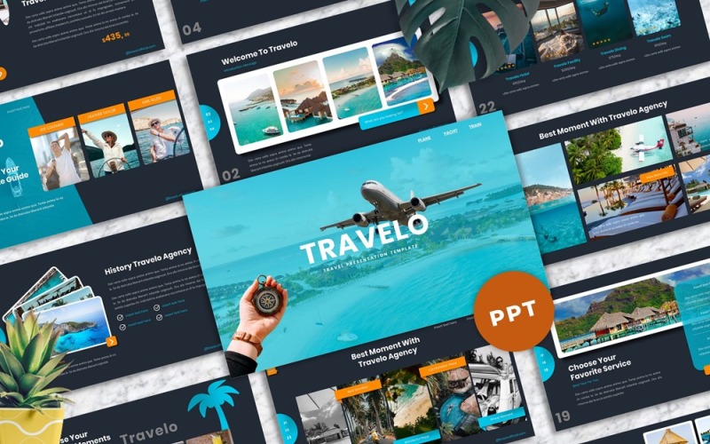Travelo - Travel PowerPoint template PowerPoint Template