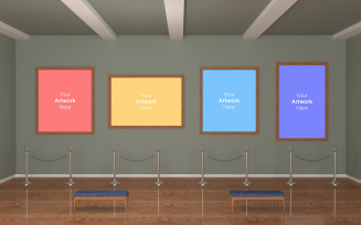 Art Gallery Four Frames 3D product mockup