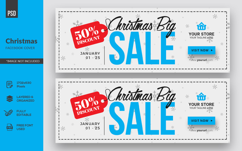 Christmas Facebook Cover Social Media Template