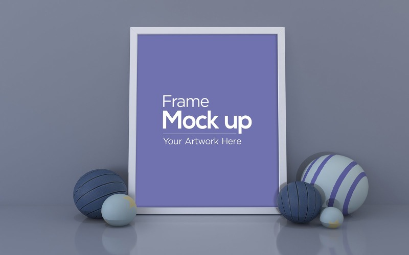Kids Photo Frame Design with Ball Toys product mockup Product Mockup