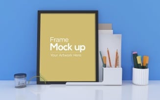 Kids Photo Frame Laying on Disk Design product mockup