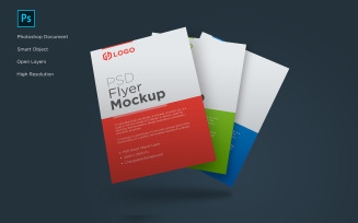 Three Flyer and Poster Design Template product mockup
