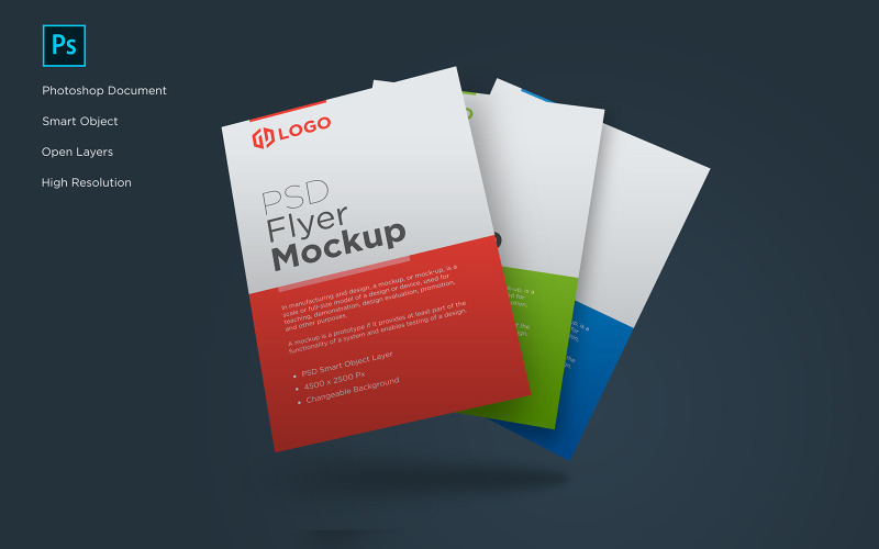 Three Flyer and Poster Design Template product mockup Product Mockup