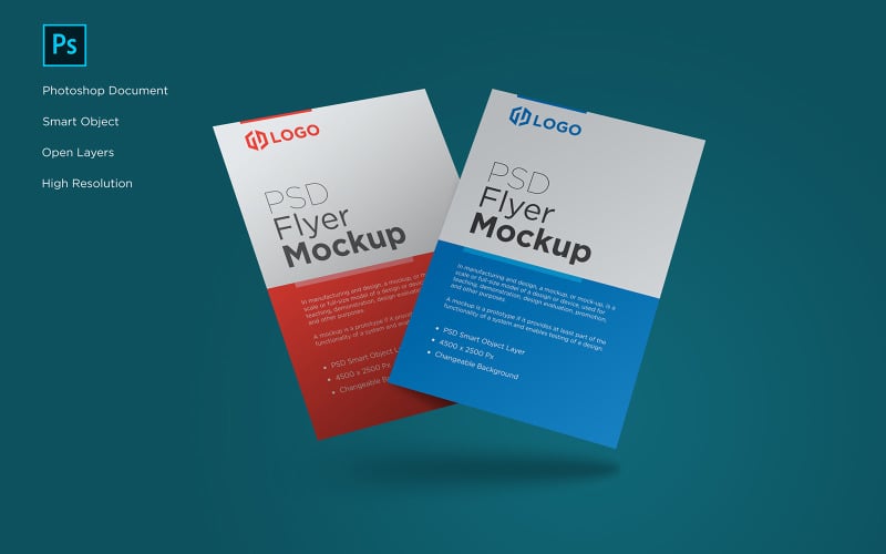 Two Flyer and Poster Design Template product mockup Product Mockup