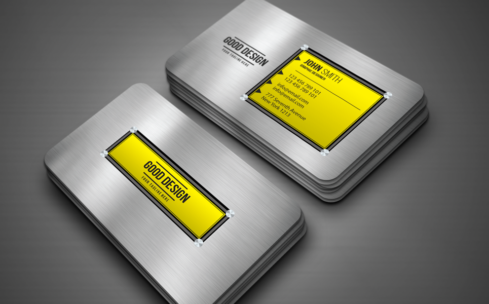 Steel Business Card - Corporate Identity Template