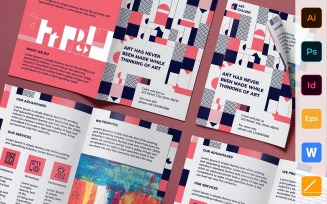 Art Gallery Brochure Bifold - Corporate Identity Template