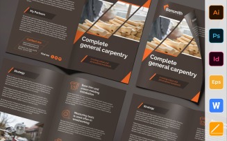 Carpenter Facebook Brochure Bifold - Corporate Identity Template