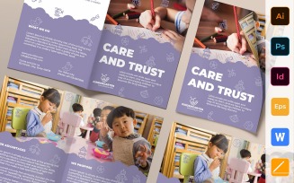 Kindergarten Brochure Bifold - Corporate Identity Template