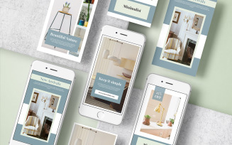 Stories Template for Interior Design and Furniture Design for Social Media
