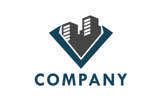 Building letter v Logo Template