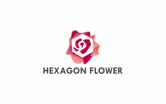 Hexagon Flower Logo Template