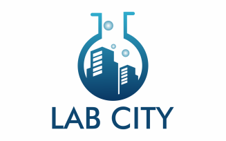 Lab City flat Logo Template