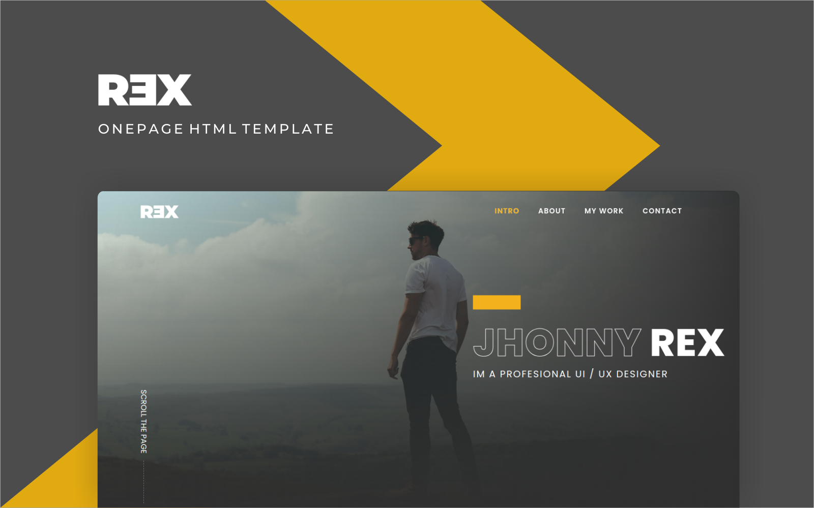 Responsywny szablon Landing Page Rex - Creative Personal Multipurpose Portfolio #146792