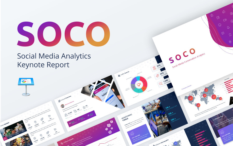 SOCO - Social Media Analytics - Keynote template Keynote Template