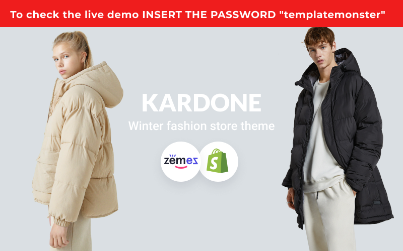 Tema Shopify Responsive #146799 "KarDone - Winter Fashion Store"