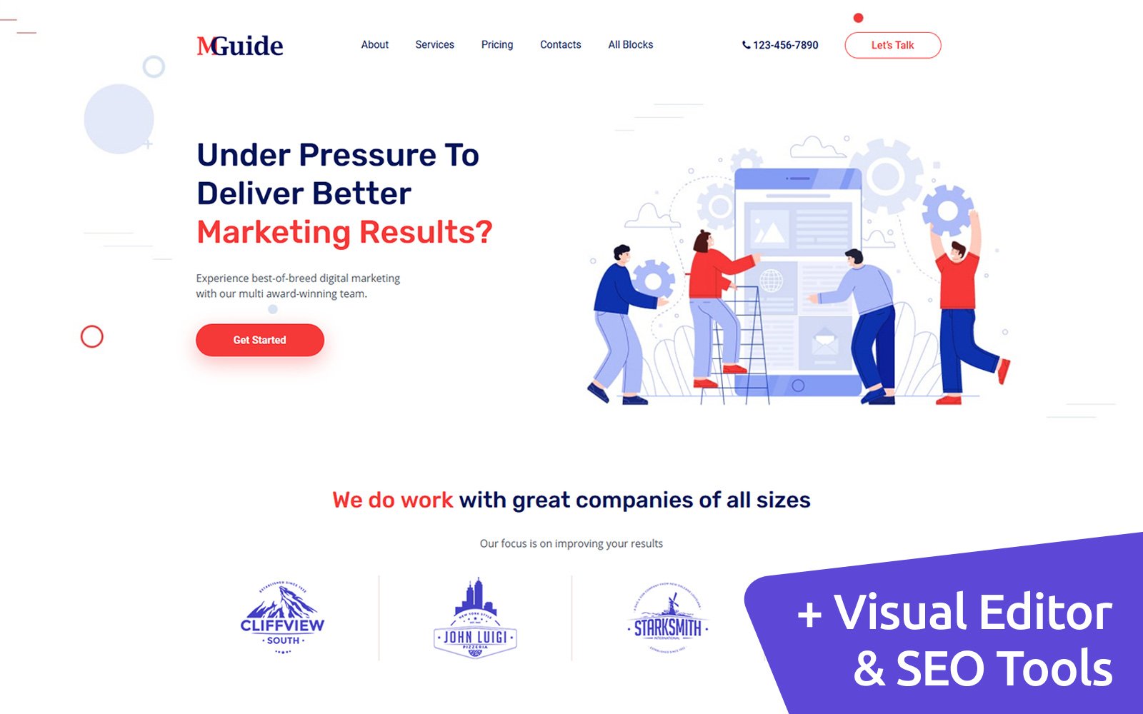 Template #146801 Marketing Guide Webdesign Template - Logo template Preview