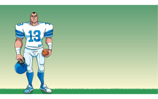 American Football Player Background - Illustration