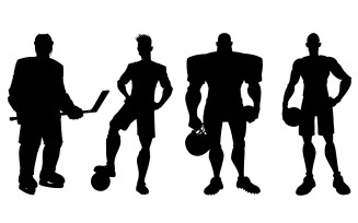 Athletes Silhouettes - Illustration