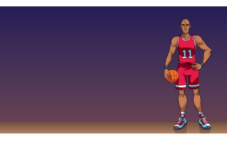 Basketball Player Background - Illustration