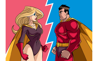 Hero versus Heroine - Illustration