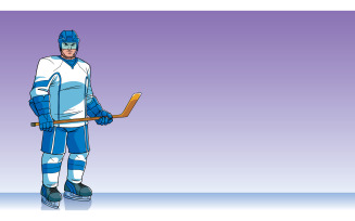 Hockey Player Background - Illustration