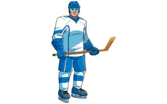 Hockey Player - Illustration