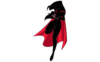 Super Mom with Baby Silhouette - Illustration