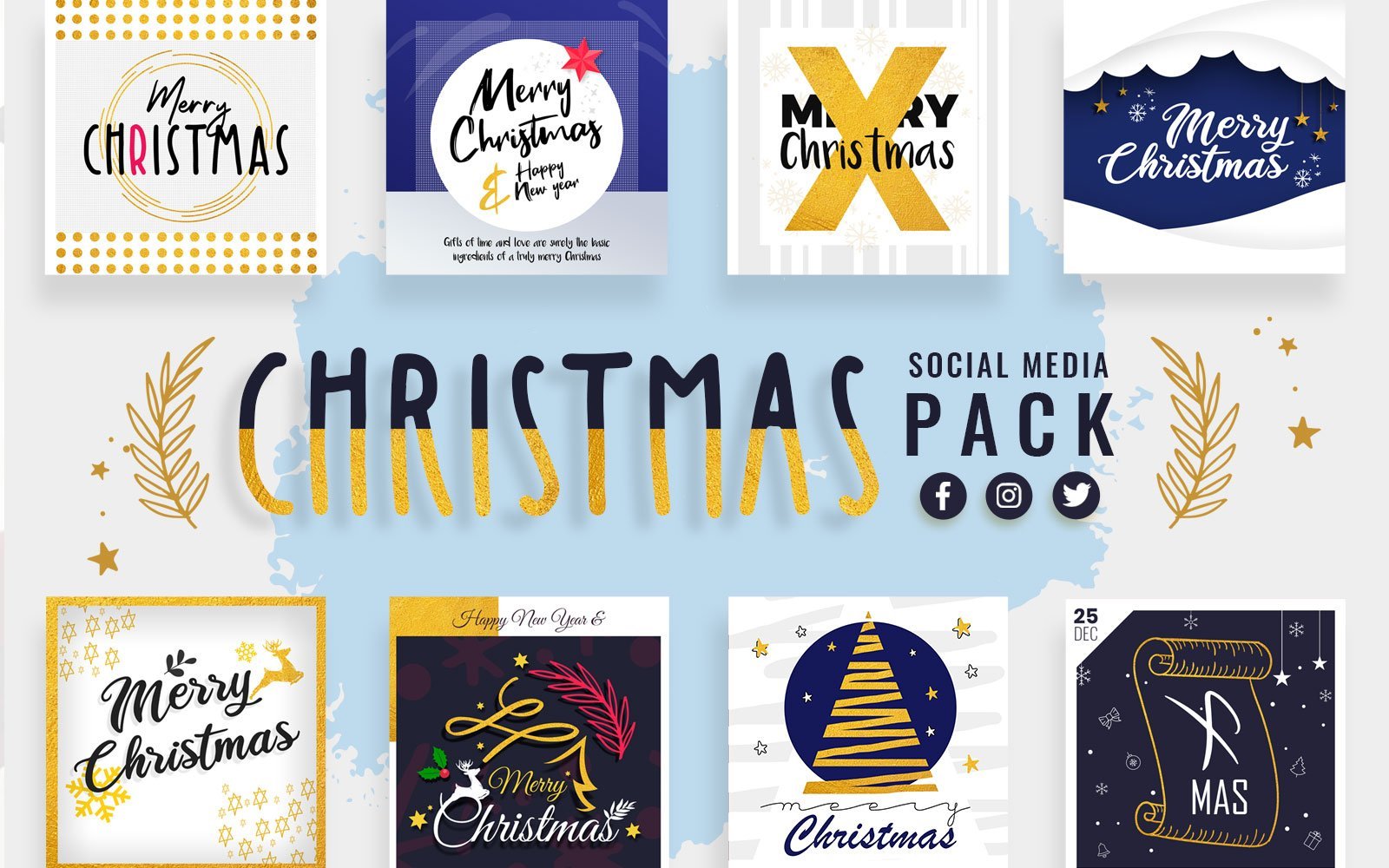 Kit Graphique #147044 Christmas Social Divers Modles Web - Logo template Preview