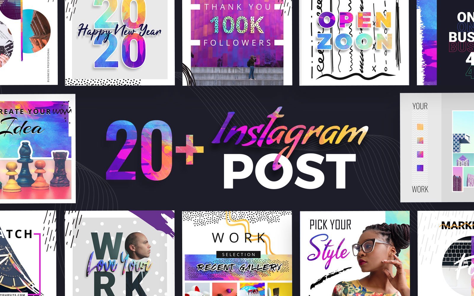 Kit Graphique #147053 Creative Instagram Divers Modles Web - Logo template Preview