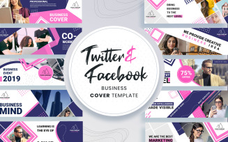 Facebook & Twitter Cover Social Media Template
