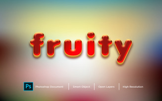 Fruity Text Effect Design Photoshop Layer Style Effect - Illustration