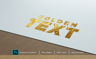 Golden Text Text Effect Design Photoshop Layer Style Effect - Illustration