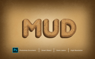 Mud Text Effect Design Photoshop Layer Style Effect - Illustration