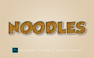 Noodles Text Effect Design Photoshop Layer Style Effect - Illustration