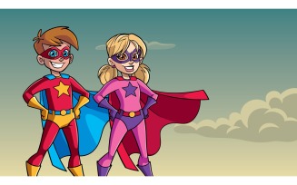 Super Kids Sky Background - Illustration