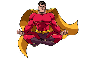 Superhero Meditating - Illustration