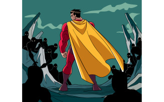 Superhero Ready for Battle - Illustration