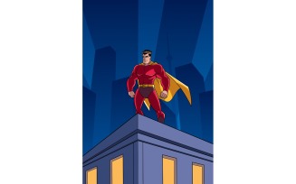 Superhero Roof Watching - Illustration