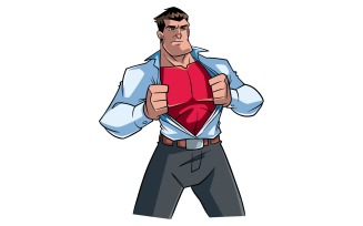 Superhero Under Cover Casual - Illustration
