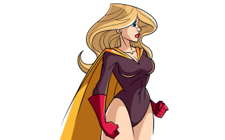Superheroine Side Profile - Illustration