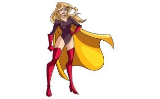Superheroine Standing Tall - Illustration
