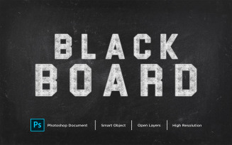 Black Broad Text Effect Design Photoshop Layer Style Effect - Illustration