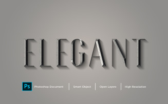 Elegant Text Effect Design Photoshop Layer Style Effect - Illustration