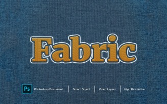 Fabric Text Effect Design Photoshop Layer Style Effect - Illustration