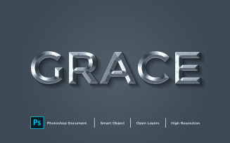 Grace Text Effect Design Photoshop Layer Style Effect - Illustration