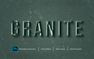 Granite Text Effect Design Photoshop Layer Style Effect - Illustration